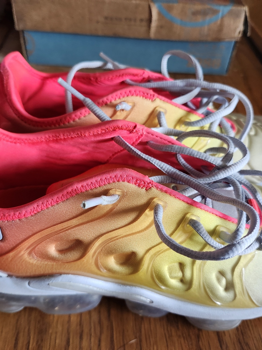 Nike Kids Pink to Yellow Gradient Sneakers